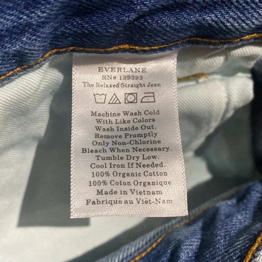 NWT EVERLANE The Relaxed Straight Jean Organic Cotton - Picture 9 of 9